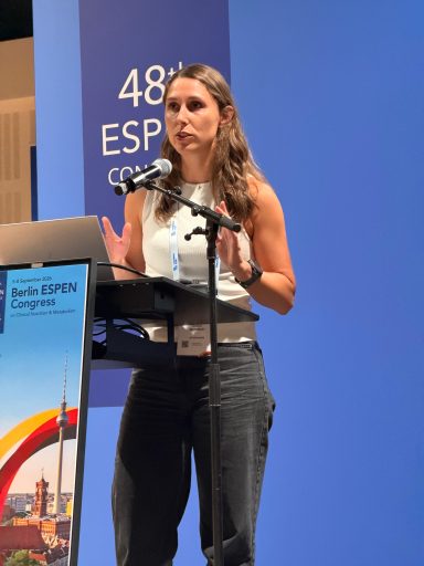 Susanne presenteerde onderzoek naar plantaardige voeding bij ouderen tijdens ESPEN-congres